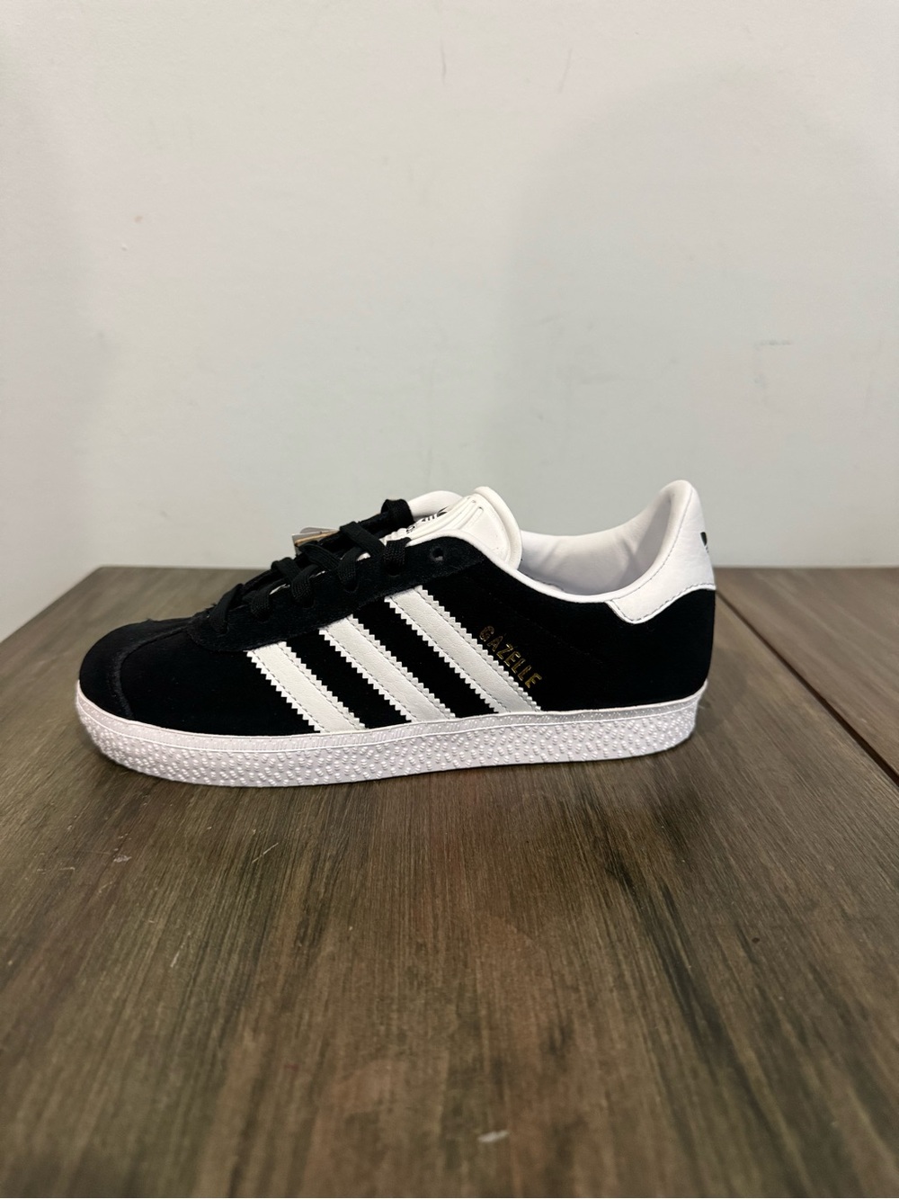 ADIDAS GAZELLE JUNIOR BLACK CLOUD WHITE KIDS SHOES
